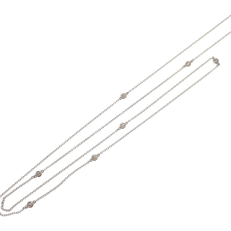 ティファニー TIFFANY&Co. バイザヤード 7PD ロング ネックレス シルバー925 ダイヤモンド レディース【中古】【Aランク】