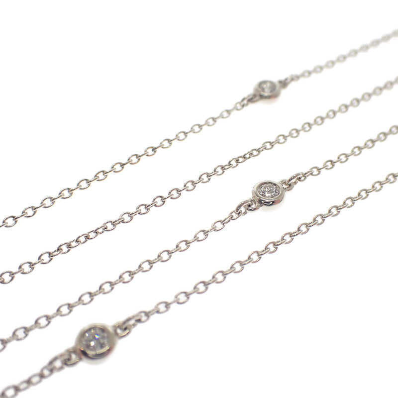TIFFANY&Co ティファニー　バイザヤード　ネックレス　シルバー925 TIFFANY&Co.（ティファニー） バイザヤード ネックレス 5Pダイヤモンド