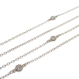 ティファニー TIFFANY&Co. バイザヤード 7PD ロング ネックレス シルバー925 ダイヤモンド レディース【中古】【Aランク】