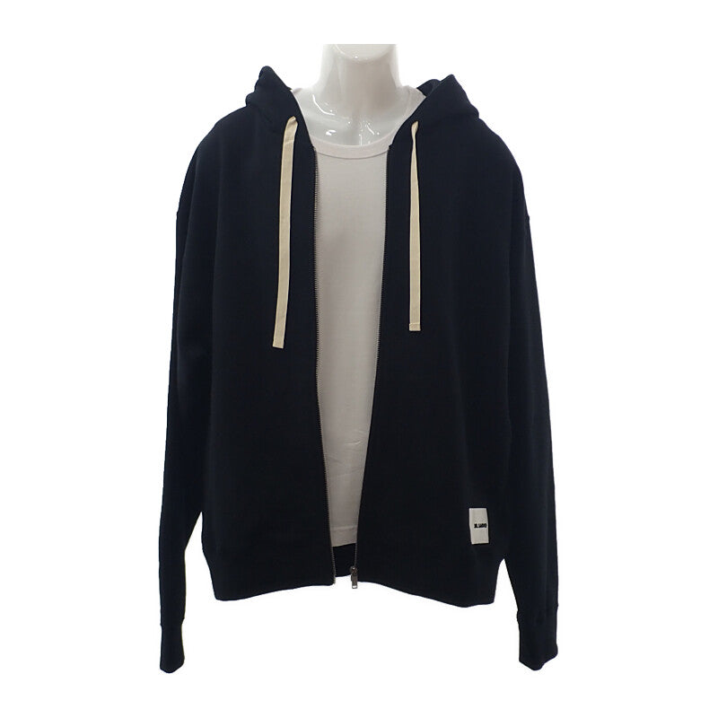 ジルサンダー JIL SANDER ジップアップパーカー 24AW L J47HG0101 パーカー コットン ブラック メンズ【中古】【Aランク】