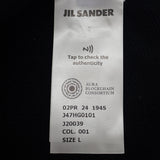 ジルサンダー JIL SANDER ジップアップパーカー 24AW L J47HG0101 パーカー コットン ブラック メンズ【中古】【Aランク】