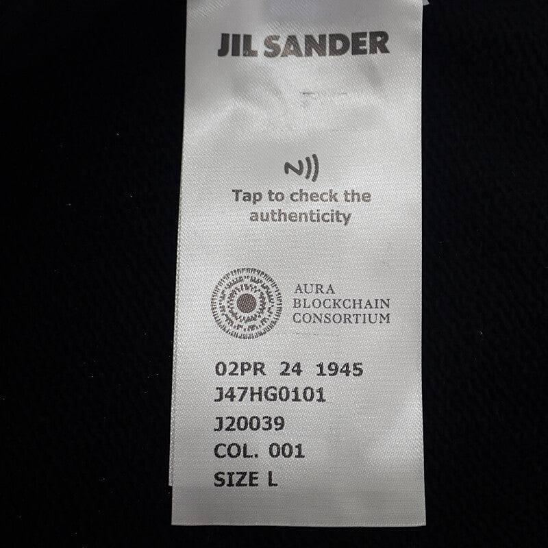 ジルサンダー JIL SANDER ジップアップパーカー 24AW L J47HG0101 パーカー コットン ブラック メンズ【中古】【Aランク】