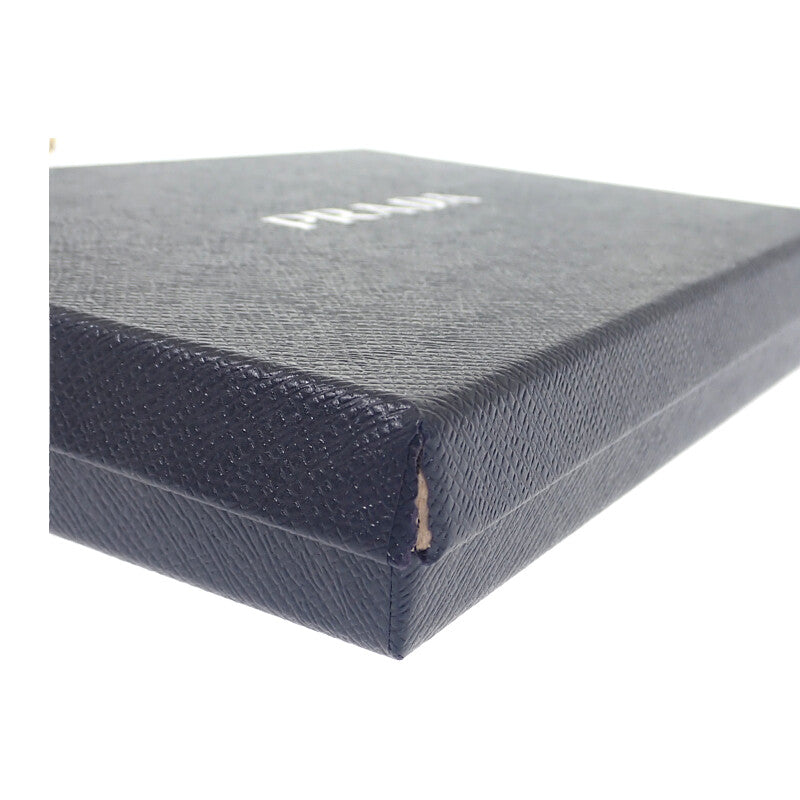 プラダ PRADA チェーン ショルダーバッグ 1NI054 ハンドバッグ テスートインプントゥ ナイロン ネイビー ゴールド金具 レディース【中古】【Aランク】