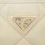 プラダ PRADA チェーン ショルダーバッグ 1NI054 ハンドバッグ テスートインプントゥ ナイロン ベージュ ゴールド金具 レディース【中古】【Aランク】
