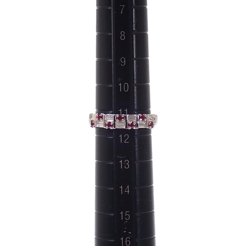 タサキ TASAKI 指輪 11号 リング Pt900プラチナ ルビー ダイヤモンド レディース【中古】【Aランク】