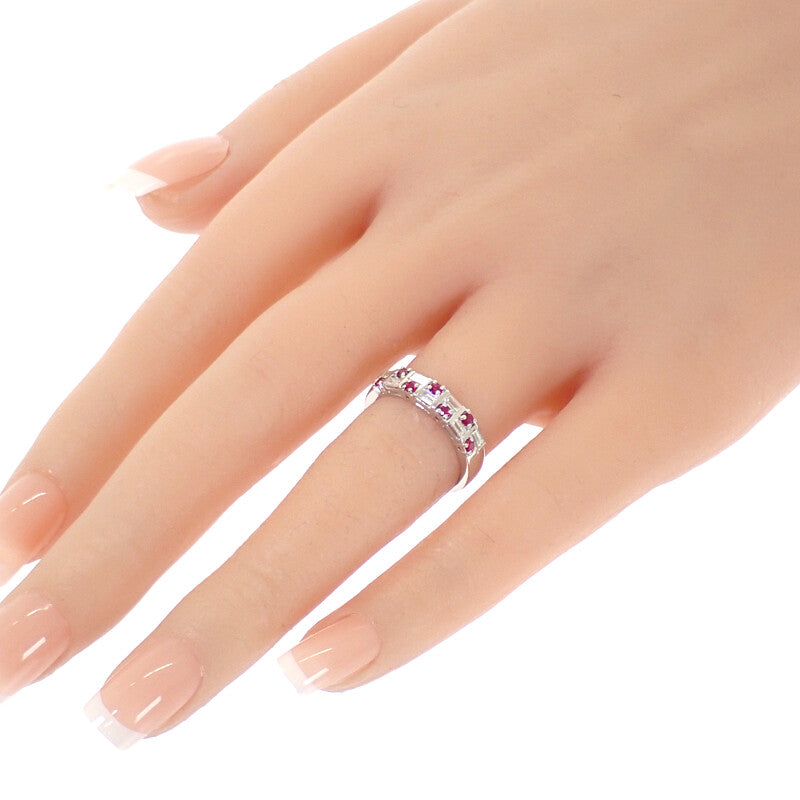 タサキ TASAKI 指輪 11号 リング Pt900プラチナ ルビー ダイヤモンド レディース【中古】【Aランク】