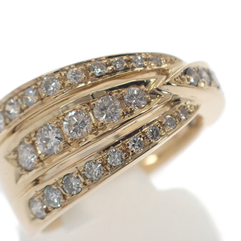 セイコー SEIKO K18 ダイヤ リング 14号 リング K18イエローゴールド ダイヤモンド レディース【中古】【Aランク】