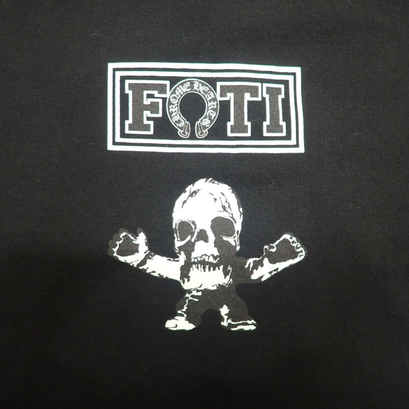 クロムハーツ CHROME HEARTS FOTI フォティ バイ クロムハーツ プリントTシャツ L 半袖Ｔシャツ コットン ブラック メンズ【中古】【Aランク】