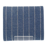 セリーヌ CELINE トリオンフ スモール フラップウォレット 10D782GF4.07FX 三つ折り財布 デニム ラインストーン ブルー シルバー金具 レディース【中古】【ABランク】