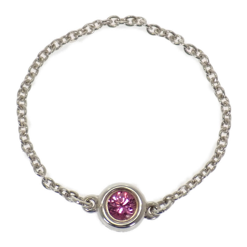 ティファニー TIFFANY&Co. カラーバイザヤード ピンクサファイア チェーン 15号 リング シルバー925 レディース【中古】【Aランク】