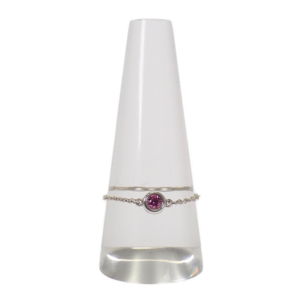 ティファニー TIFFANY&Co. カラーバイザヤード ピンクサファイア チェーン 15号 リング シルバー925 レディース【中古】【Aランク】