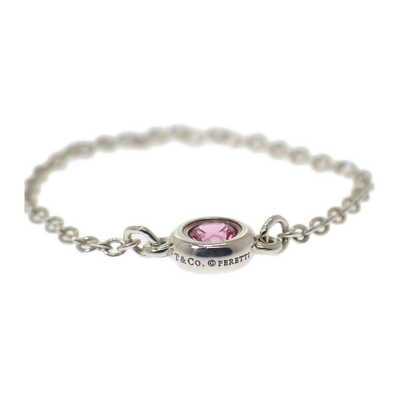ティファニー TIFFANY&Co. カラーバイザヤード ピンクサファイア チェーン 15号 リング シルバー925 レディース【中古】【Aランク】