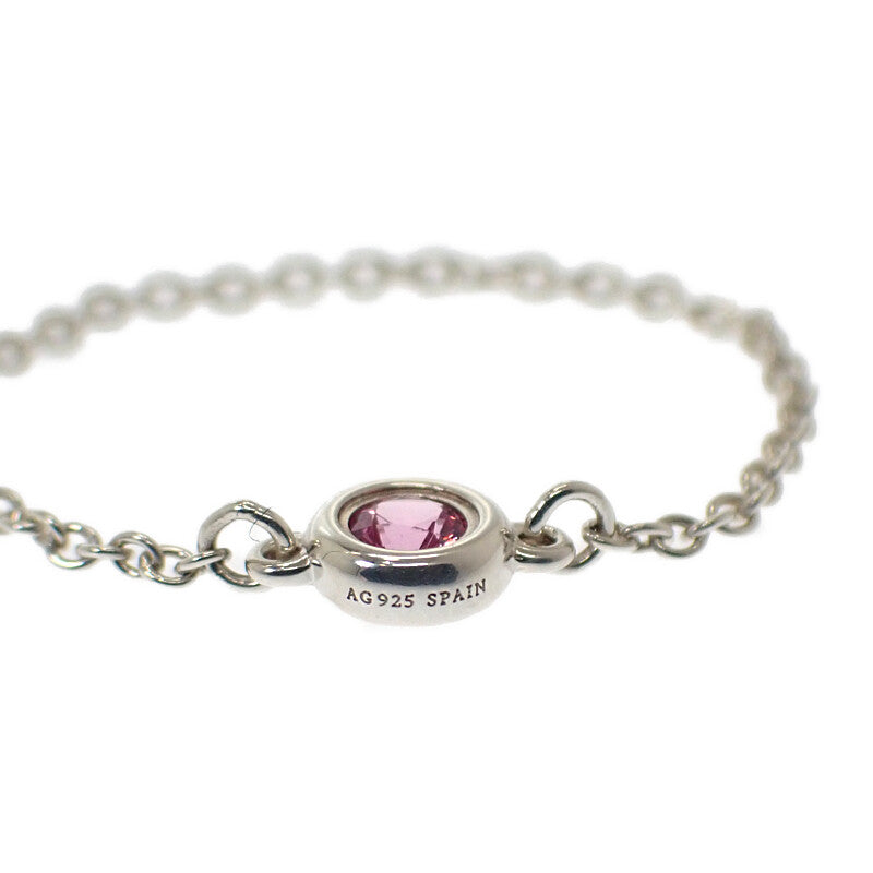 ティファニー TIFFANY&Co. カラーバイザヤード ピンクサファイア チェーン 15号 リング シルバー925 レディース【中古】【Aランク】