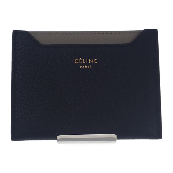 セリーヌ CELINE Card Holder バイカラー 1A7813AFE.07MI カードケース カーフ ブラック ベージュ レディース メンズ【中古】【Aランク】