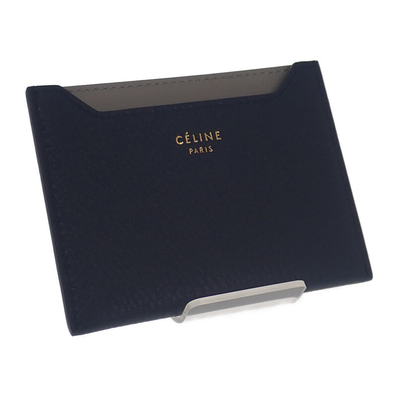 セリーヌ CELINE Card Holder バイカラー 1A7813AFE.07MI カードケース カーフ ブラック ベージュ レディース メンズ【中古】【Aランク】