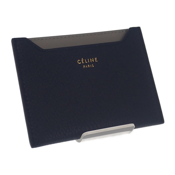 セリーヌ CELINE Card Holder バイカラー 1A7813AFE.07MI カードケース カーフ ブラック ベージュ レディース メンズ【中古】【Aランク】