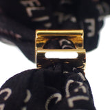 セリーヌ CELINE レイユールシュシュ 46Y352SIB.35OB ヘアアクセサリー シルク ブラック ゴールド金具 レディース【中古】【Aランク】