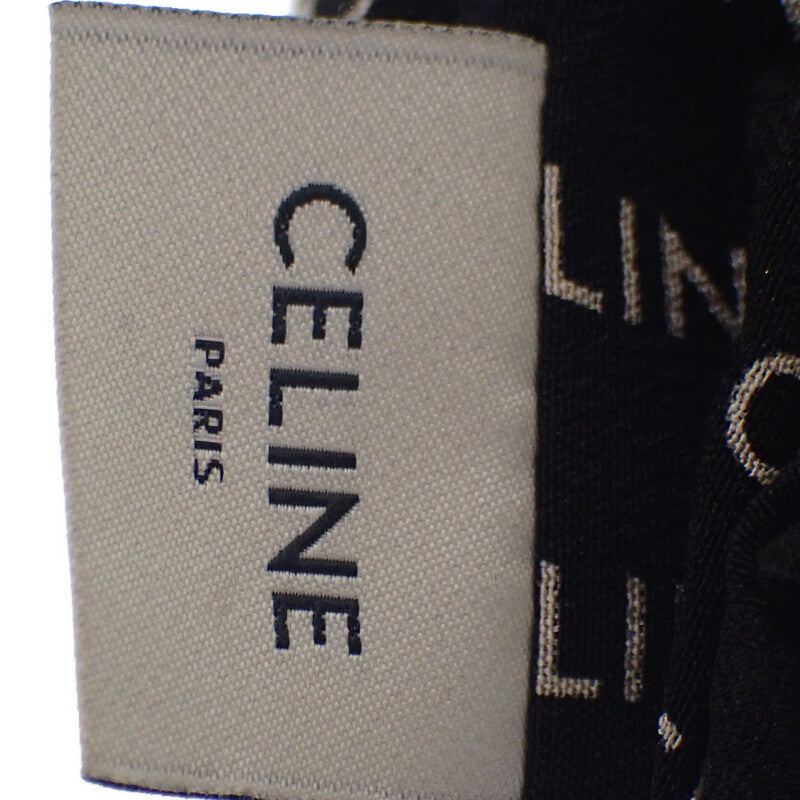 セリーヌ CELINE レイユールシュシュ 46Y352SIB.35OB ヘアアクセサリー シルク ブラック ゴールド金具 レディース【中古】【Aランク】