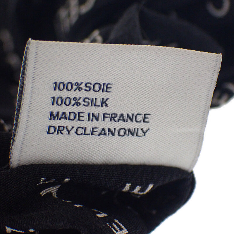 セリーヌ CELINE レイユールシュシュ 46Y352SIB.35OB ヘアアクセサリー シルク ブラック ゴールド金具 レディース【中古】【Aランク】