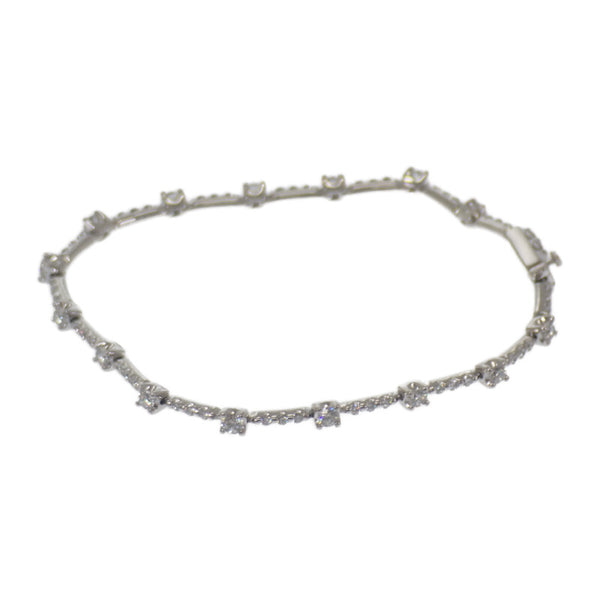 デザインジュエリー テニス ブレスレット K18ホワイトゴールド ダイヤモンド レディース【中古】【Aランク】