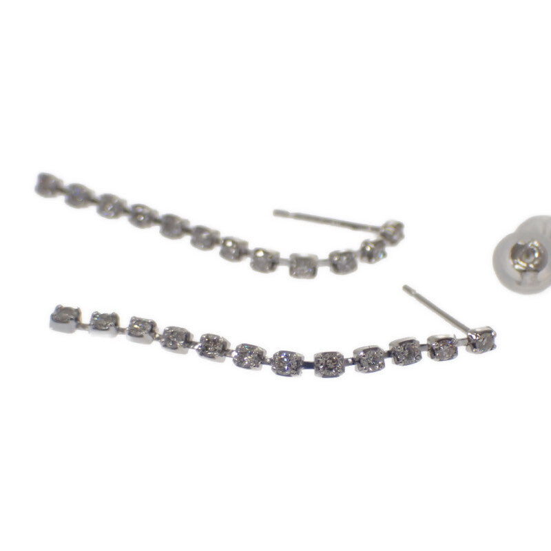 デザインジュエリー ピアス K18ホワイトゴールド ダイヤモンド レディース【中古】【Aランク】