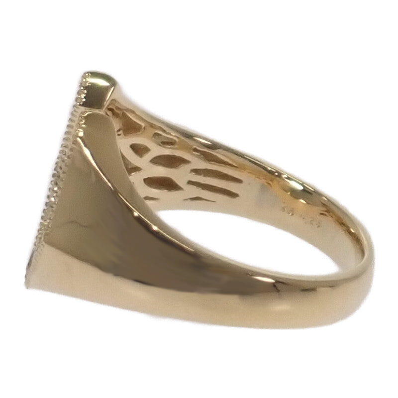 デザインジュエリー ホースシュー 14号 リング K18イエローゴールド ダイヤモンド レディース【中古】【Aランク】