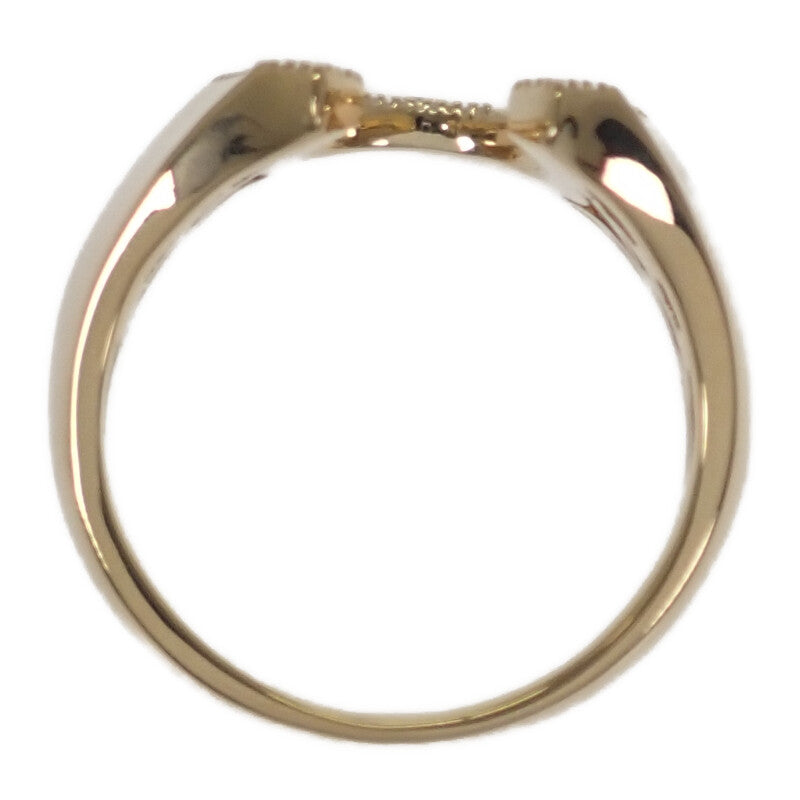 デザインジュエリー ホースシュー 14号 リング K18イエローゴールド ダイヤモンド レディース【中古】【Aランク】