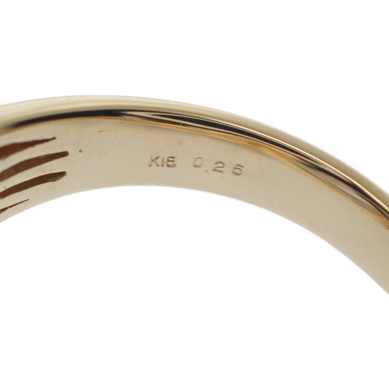 デザインジュエリー ホースシュー 14号 リング K18イエローゴールド ダイヤモンド レディース【中古】【Aランク】