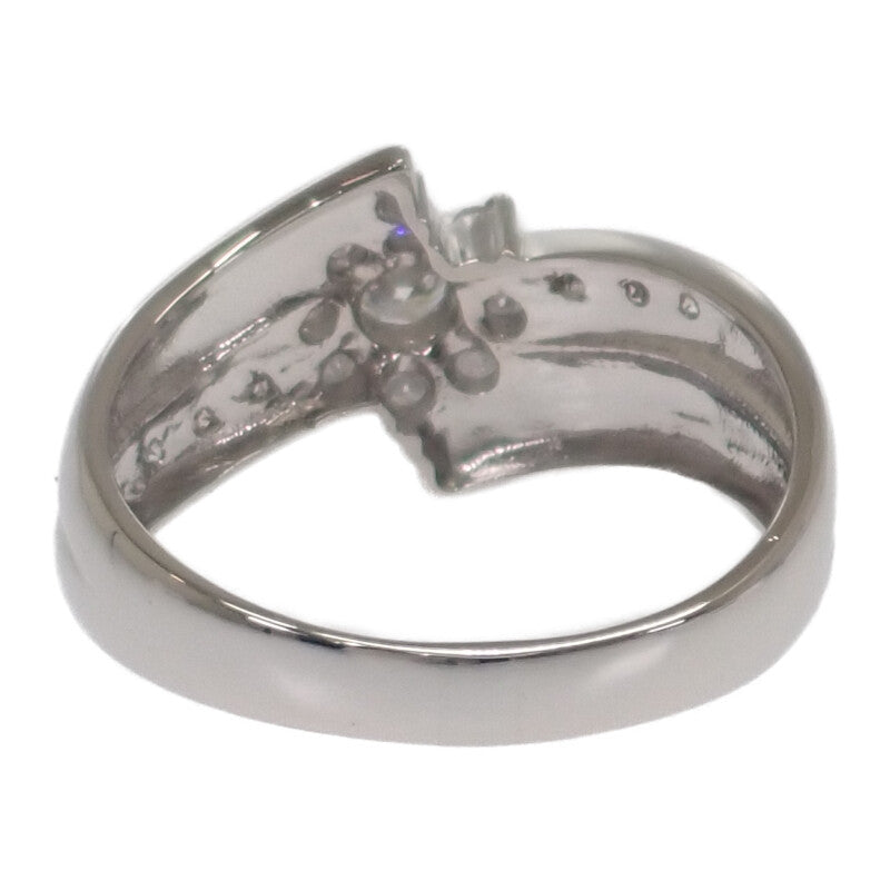 デザインジュエリー 14号 リング Pt900プラチナ ダイヤモンド レディース【中古】【Aランク】