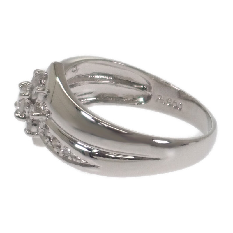 デザインジュエリー 14号 リング Pt900プラチナ ダイヤモンド レディース【中古】【Aランク】