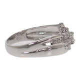 デザインジュエリー 14号 リング Pt900プラチナ ダイヤモンド レディース【中古】【Aランク】