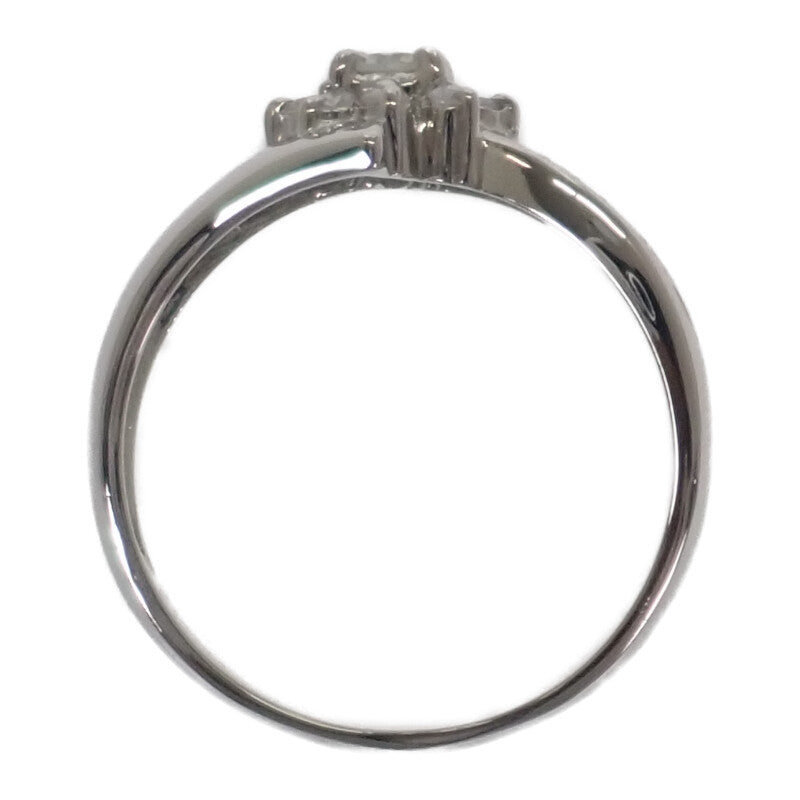 デザインジュエリー 14号 リング Pt900プラチナ ダイヤモンド レディース【中古】【Aランク】