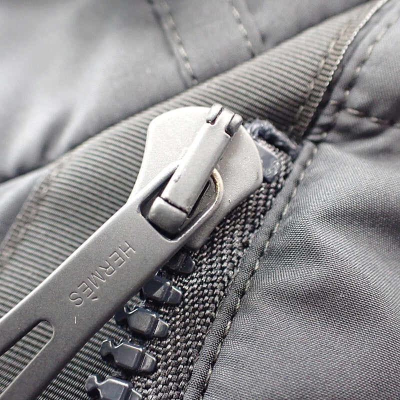 エルメス HERMES キルティングコート 36 H5H0158DQ5H36 ナイロンジャケット ポリエステル ネイビー bleu noir レディース【中古】【Aランク】