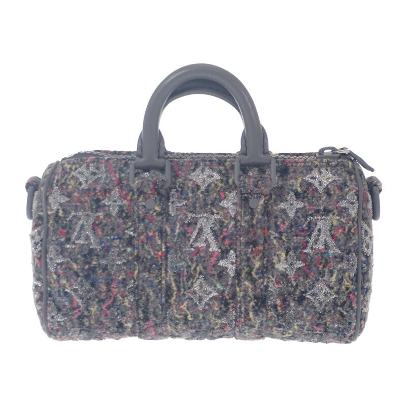 ルイヴィトン LOUIS VUITTON LVフェルトキーポルXS M80821 ショルダーバッグ レザー フェルト グレー レディース【中古】【ABランク】