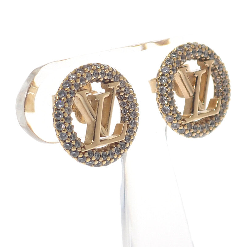 ルイヴィトン LOUIS VUITTON ブックルドレイユ・ルイーズ バイナイト M00757 ピアス メタル クリスタル ゴールド レディース【中古】【ABランク】