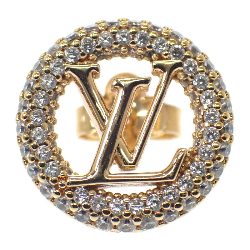 ルイヴィトン LOUIS VUITTON ブックルドレイユ・ルイーズ バイナイト M00757 ピアス メタル クリスタル ゴールド レディース【中古】【ABランク】