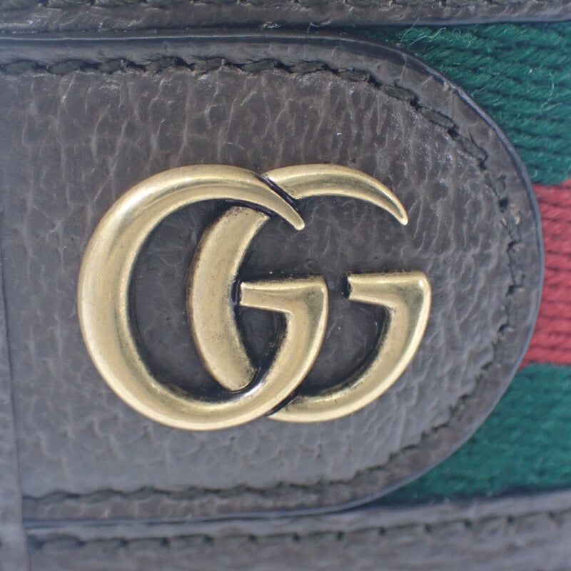 グッチ GUCCI オフディア GGキーケース 603732 96IWT 8745 キーケース GGスプリームキャンバス ブラウン レッド グリーン レディース メンズ【中古】【Aランク】