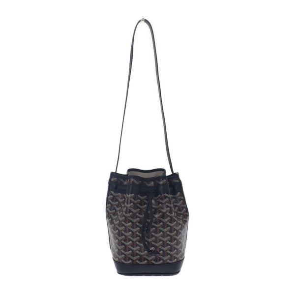 ゴヤール GOYARD プティフロ バケットバッグ ヘリンボーン PEFLOTPMLTY01CL01P ショルダーバッグ レザー コーティングキャンバス ブラック ブラウン レディース【中古】【Aランク】