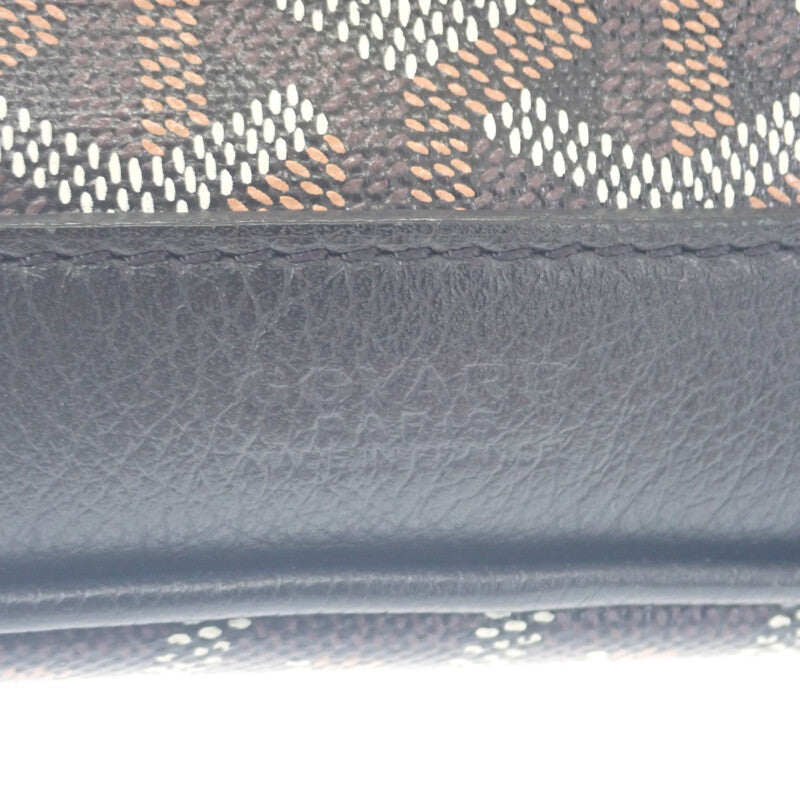 ゴヤール GOYARD プティフロ バケットバッグ ヘリンボーン PEFLOTPMLTY01CL01P ショルダーバッグ レザー コーティングキャンバス ブラック ブラウン レディース【中古】【Aランク】