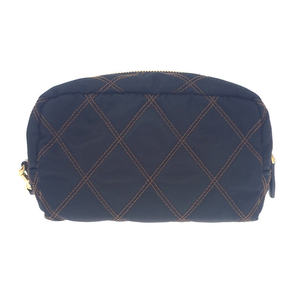 プラダ PRADA スモールナイロンポーチ 1NE005 ポーチ ナイロン ブラック ゴールド金具 レディース メンズ【中古】【Aランク】