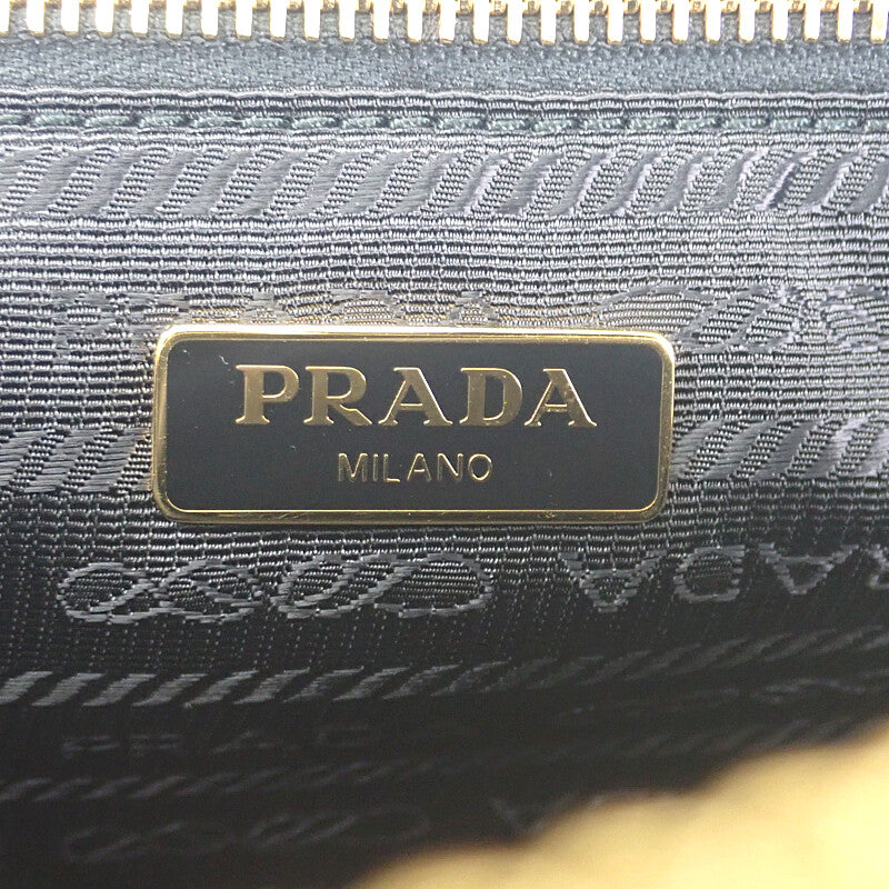 プラダ PRADA スモールナイロンポーチ 1NE005 ポーチ ナイロン ブラック ゴールド金具 レディース メンズ【中古】【Aランク】