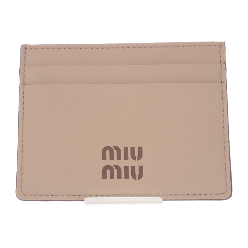ミュウ ミュウ Miu Miu コード コニャック 5MC076_2CSB_F0A2C カードケース レザー ピンク レディース【中古】【Aランク】