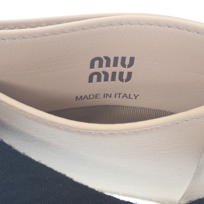 ミュウ ミュウ Miu Miu コード コニャック 5MC076_2CSB_F0A2C カードケース レザー ピンク レディース【中古】【Aランク】