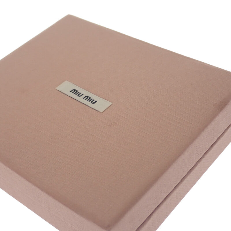 ミュウ ミュウ Miu Miu コード コニャック 5MC076_2CSB_F0A2C カードケース レザー ピンク レディース【中古】【Aランク】