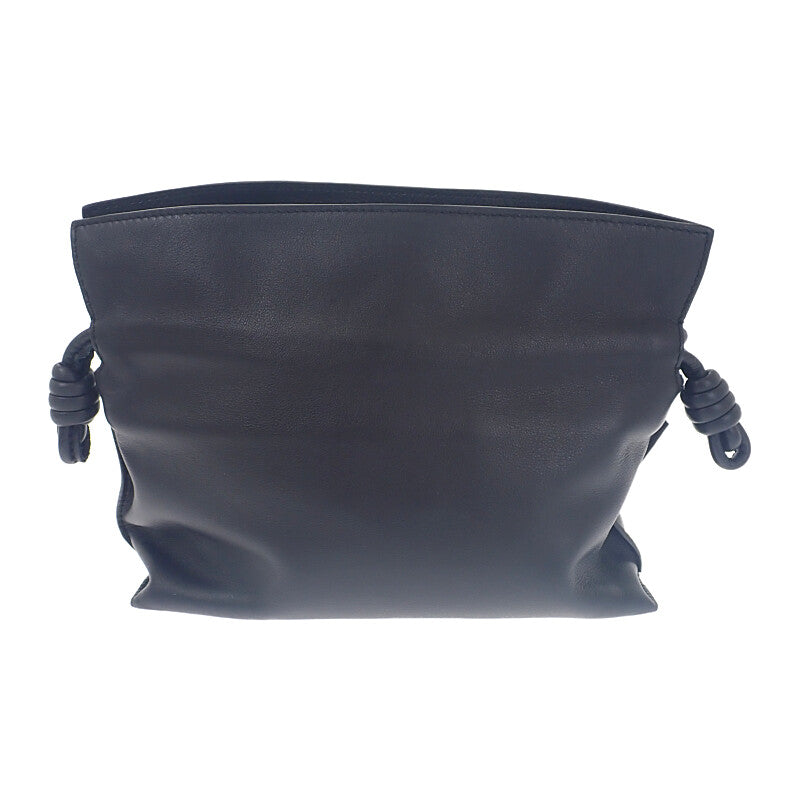 ロエベ LOEWE フラメンコクラッチミニ A411FC2X73 ショルダーバッグ カーフ ブラック ゴールド金具 レディース【中古】【Aランク】