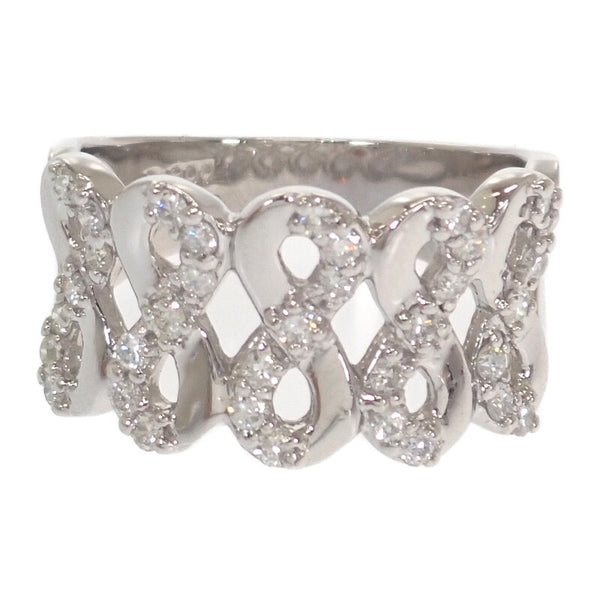 デザインジュエリー 13号 リング Pt900プラチナ ダイヤモンド レディース【中古】【Aランク】