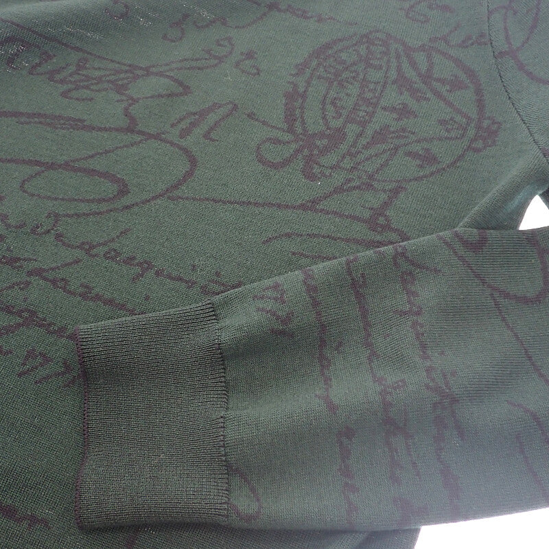 ベルルッティ Berluti スクリット クルーネック M R24KRL142-001 セーター ウール グリーン メンズ【中古】【Aランク】