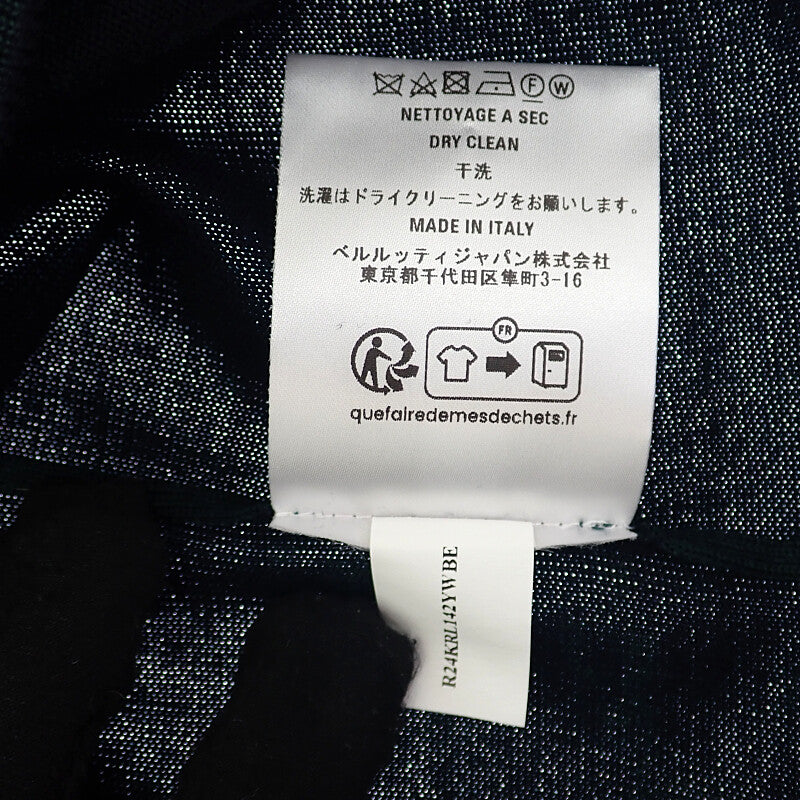 ベルルッティ Berluti スクリット クルーネック M R24KRL142-001 セーター ウール グリーン メンズ【中古】【Aランク】