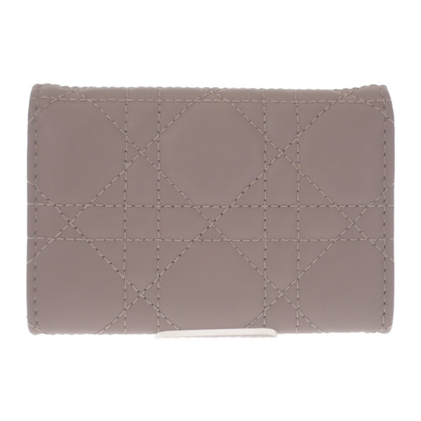 クリスチャンディオール Christian Dior Glycine ウォレット S0966ONMJ_M30G コインケース ラムスキン ベージュ ゴールド金具 レディース【中古】【Aランク】