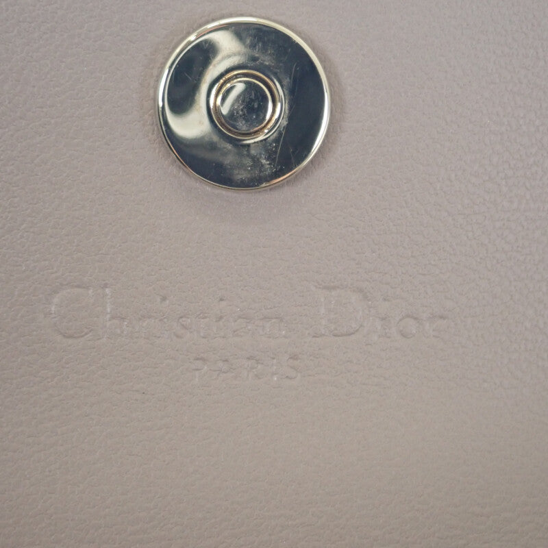 クリスチャンディオール Christian Dior Glycine ウォレット S0966ONMJ_M30G コインケース ラムスキン ベージュ ゴールド金具 レディース【中古】【Aランク】